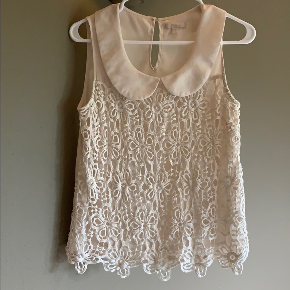 Women’s crochet detail sleeveless blouse szS